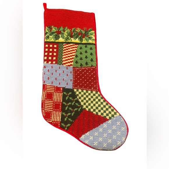 Lands' End Holiday Lands End Needlepoint Christmas Stocking Poshmark
